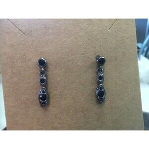 Monet Black Stone Earrings